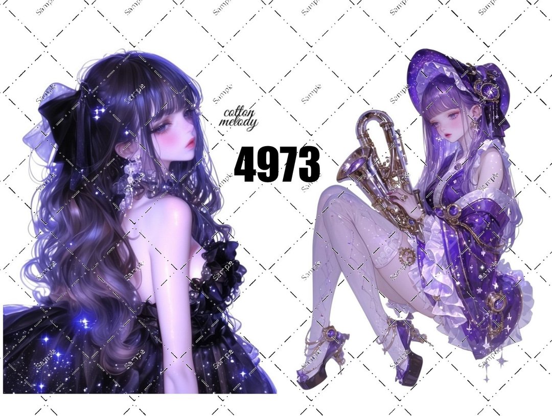 original sticker no.4973 人物贴纸 原创贴纸 原创人物贴纸 装饰贴纸 cotton melody - 贴纸 - 纸 