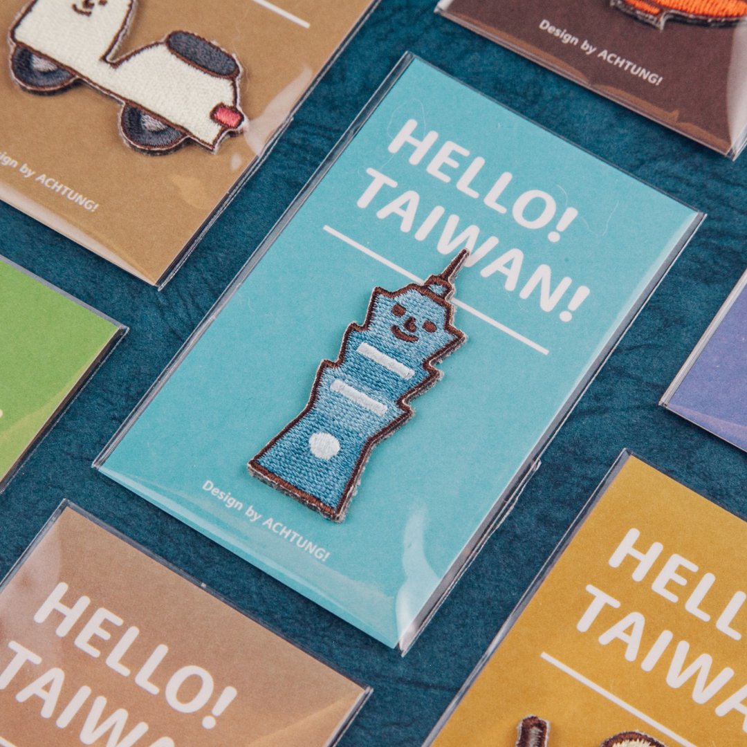 Hello! Taiwan! / 101 电绣烫贴 观光 纪念品 - 其他 - 绣线 蓝色