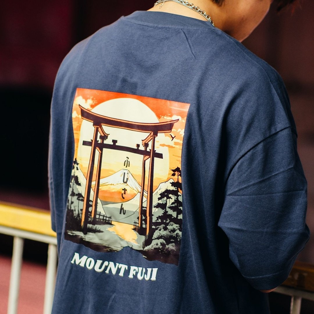 【CREEPS】Mount Fuji V6 宽松重磅印花T恤 210g - 男装上衣/T 恤 - 棉 多色