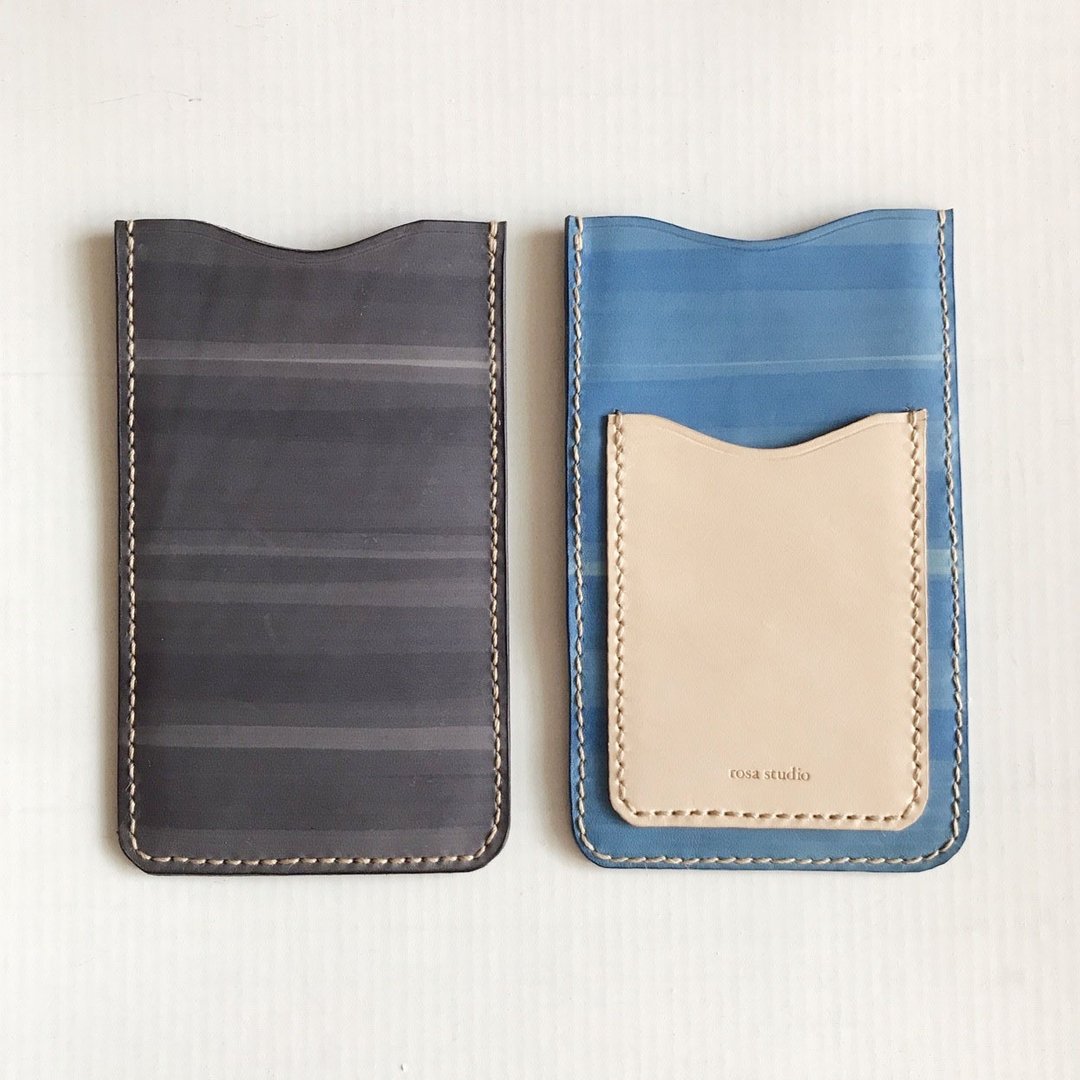 手机套│单卡层│iPhone8│phone case - 手机壳/手机套 - 真皮 蓝色