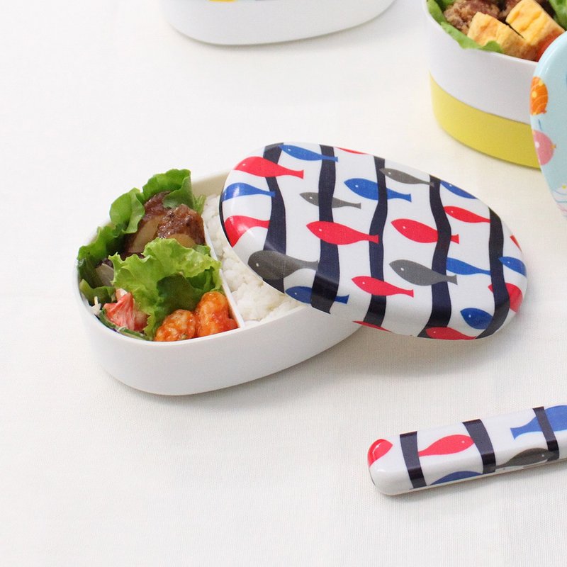 Japoney 1 层层压午餐盒纺织现代容器日本制造礼品 - 便当盒/饭盒 - 塑料 黄色