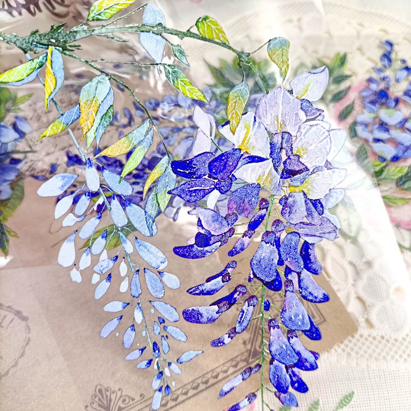 LS139_紫藤/ 裝飾膠帶 - 纸胶带 - 塑料 多色