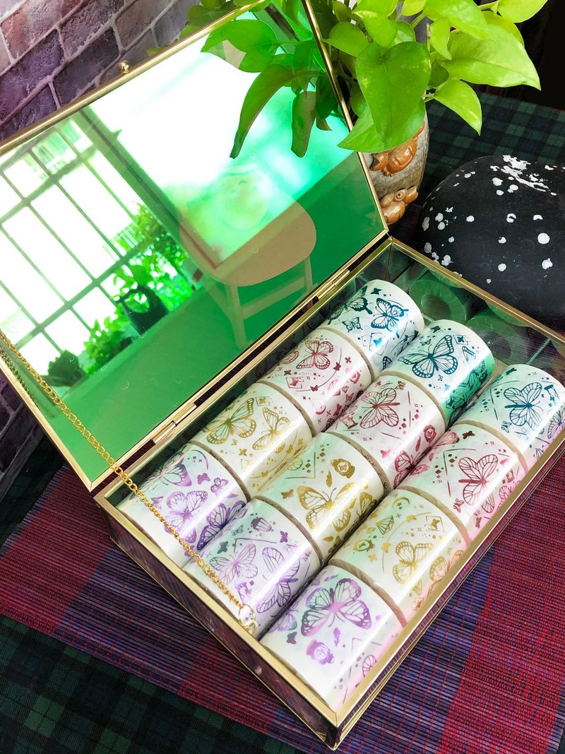Goody Bag -蝶影烫金套组福袋 - 纸胶带 - 纸 多色
