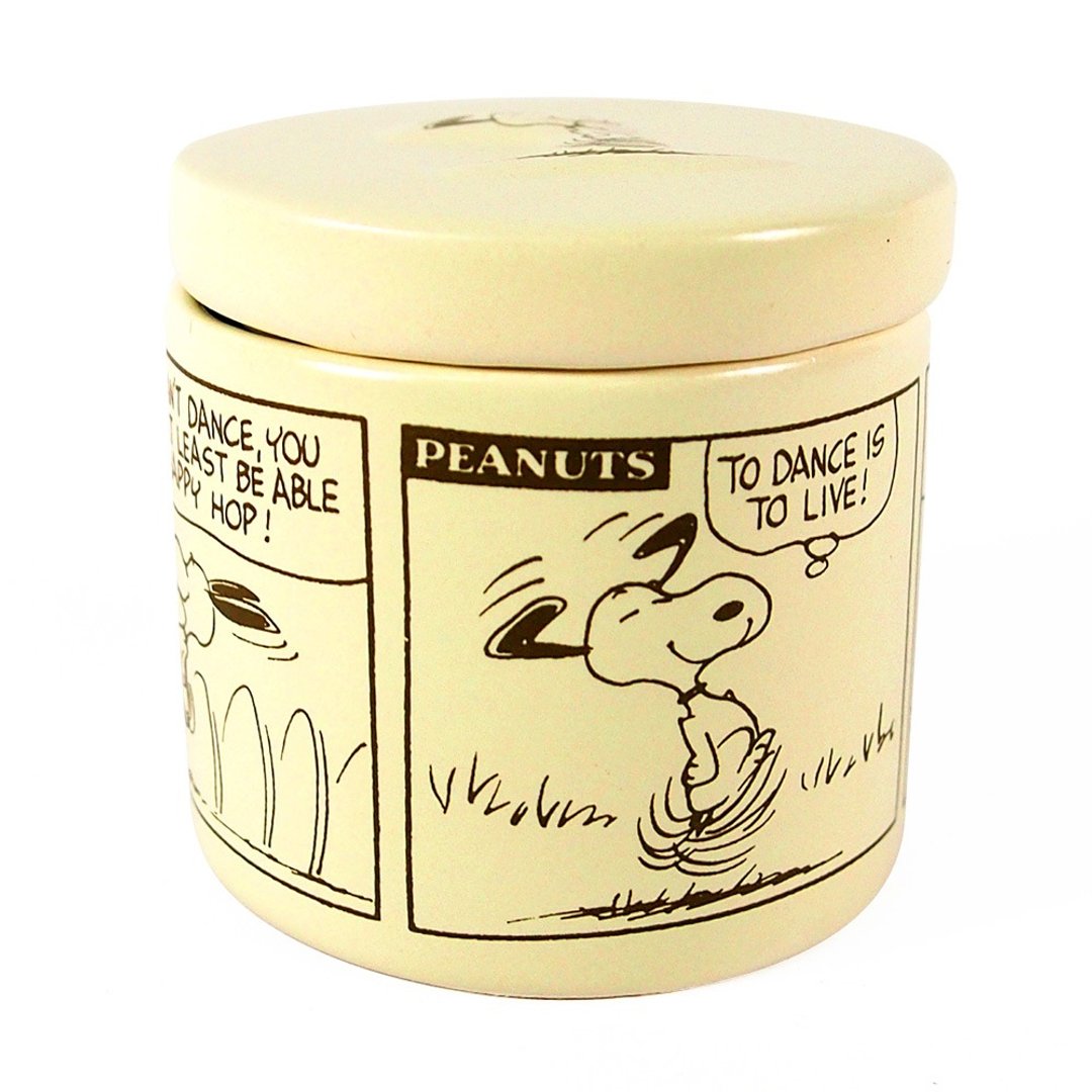 Snoopy圆形收藏盒【Hallmark-Peanuts史努比 摆饰】 - 收纳用品 - 陶 卡其色