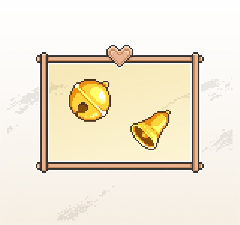 Twitch表情符号贴图/忠诚点数奖励/可爱像素风/小铃铛 - 电脑手机桌布/贴图/App 图示 - 其他材质 