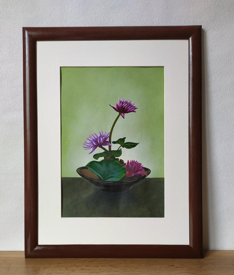 精致的莲花花束 - 墙贴/壁贴 - 压克力 多色