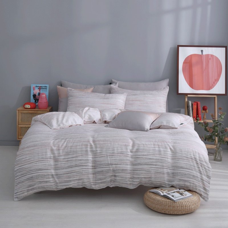 好关系 HAOKUANXI | 千禧粉光-莱赛尔天丝床包被套枕套组 - 寝具 - 环保材料 粉红色