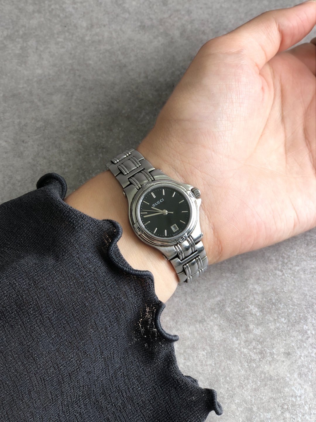 【日本直送 名牌中古包】GUCCI 古驰 腕表 银色 不锈钢 5500M vintage 古董 fwrvar - 女表 - 不锈钢 银色