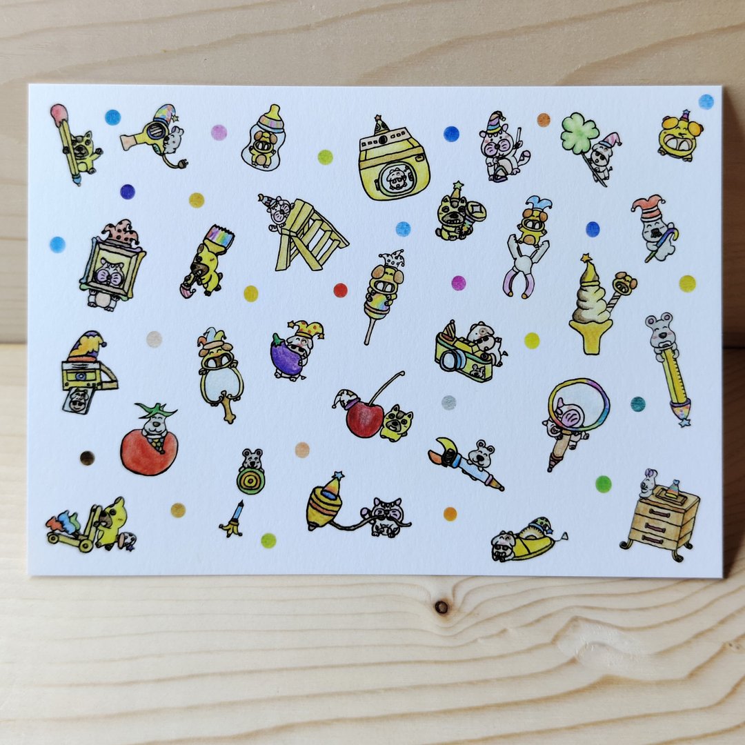 明信片 / 卡片 / 插画卡片 / 生日贺卡 生日快乐每一天 十月寿星 - 卡片/明信片 - 纸 多色