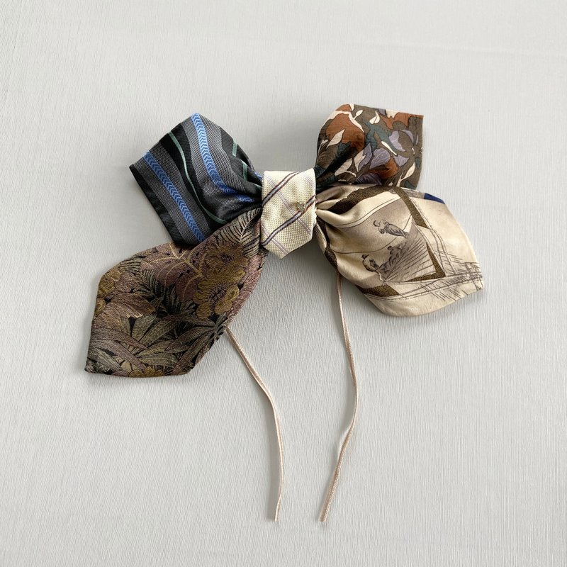 领带重制胸花 米色系 独一无二 - 胸花/手腕花 - 其他材质 卡其色