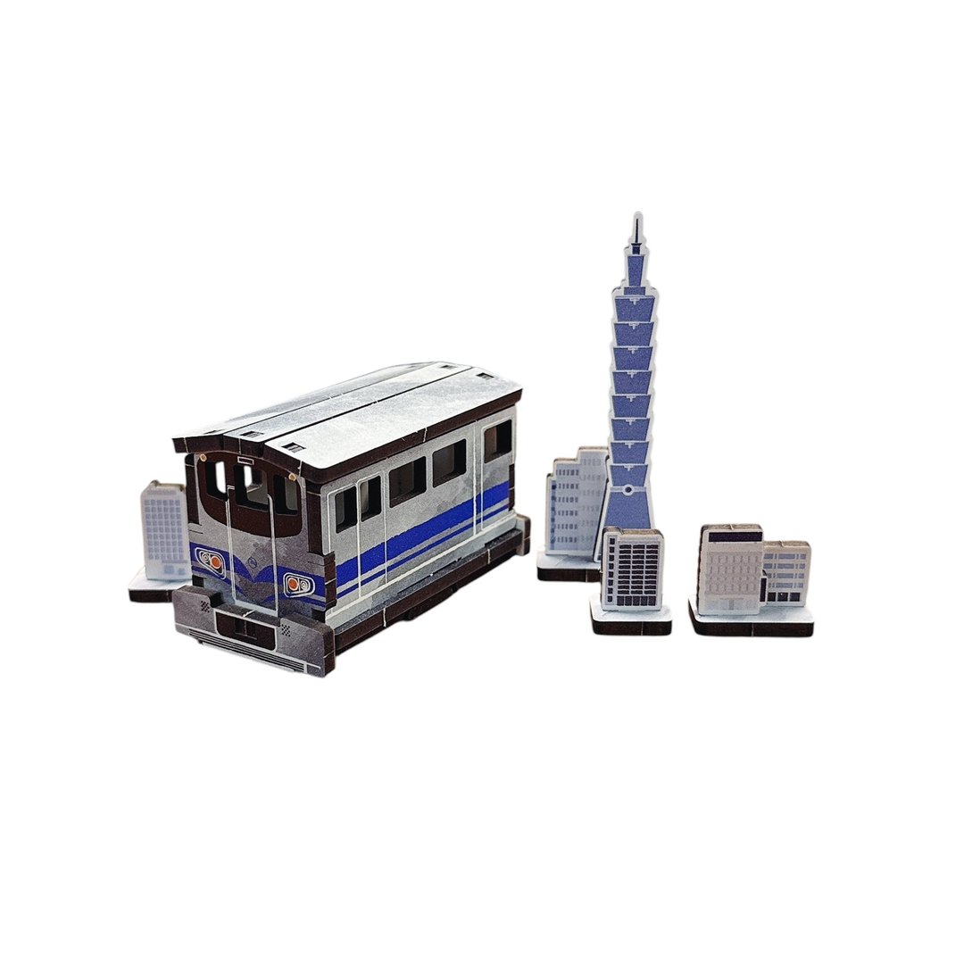 【DIY 手作】迷你拼拼车-城市景系列 台北101 亲子 台湾 教具 - 木工/竹艺/纸艺 - 木头 多色