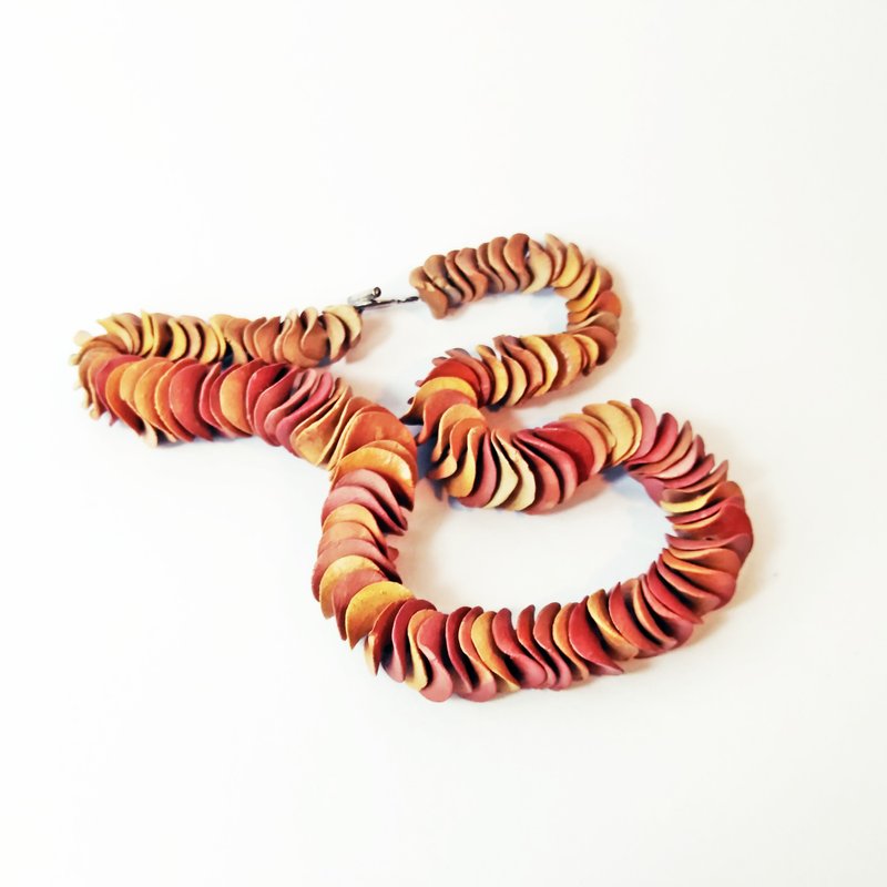 Handmade Pottery Clay Beads Necklace - 项链 - 陶 