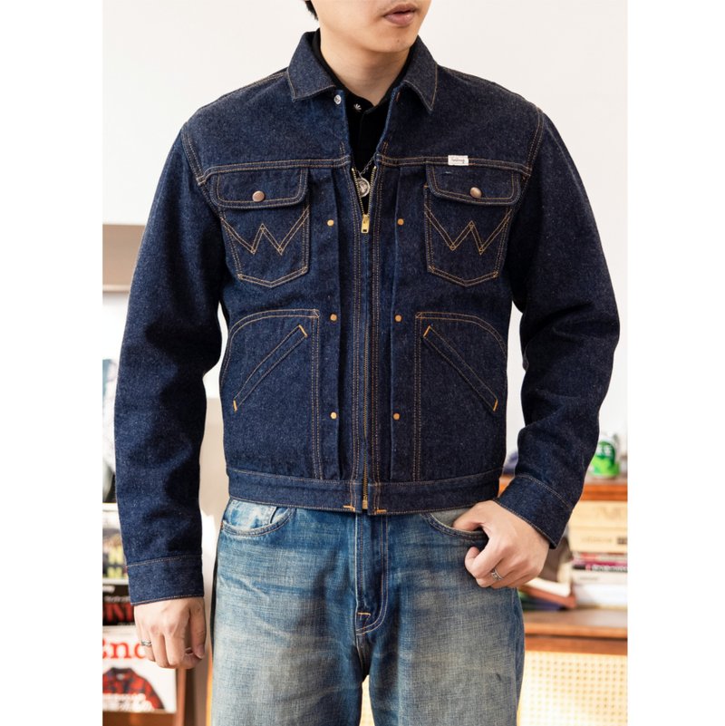 牛仔外套 24MJZ 14oz 60S蓝 原色OW 短版剪裁 两色 Denim Jacket - 男装外套 - 棉．麻 蓝色