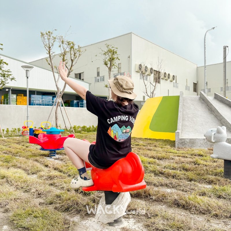 多色可选 露营氛围 T-Shirt 原创 宽松 设计 轻松 氛围 可爱 - 中性连帽卫衣/T 恤 - 棉．麻 