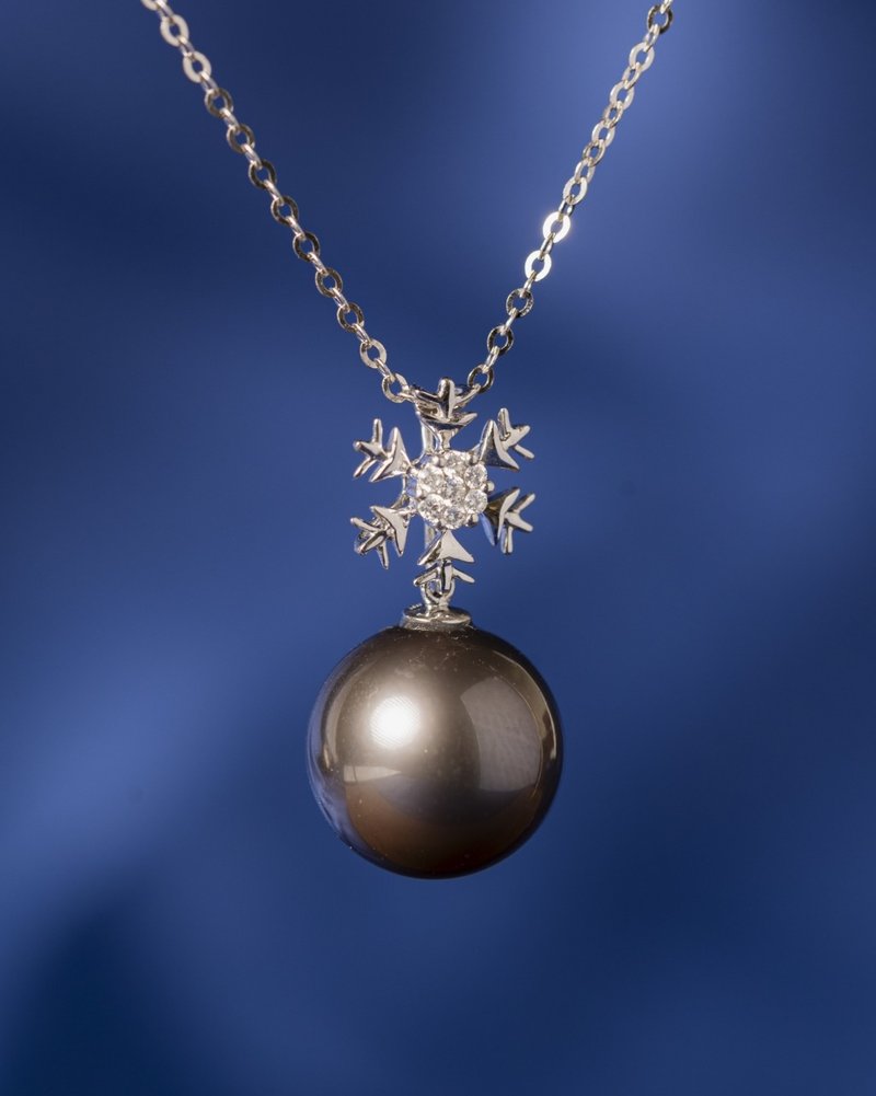 18k金黑珍珠项链 - 项链 - 珍珠 黑色