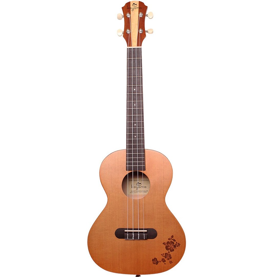 KF13T-CDR 26寸乌克丽丽 红杉单板 扶桑花雕刻系列 Solid Tenor - 吉他/乐器 - 木头 咖啡色
