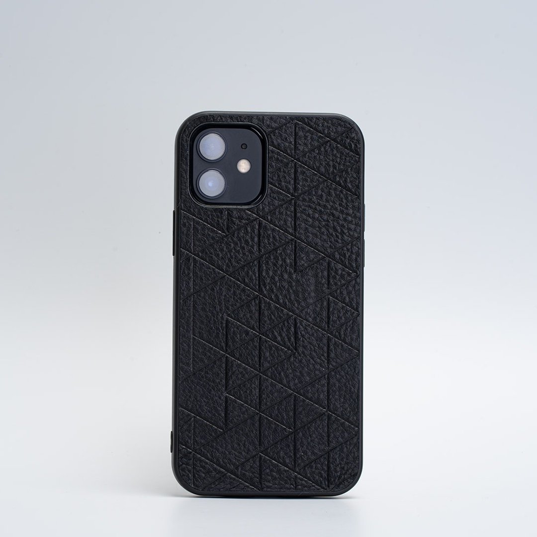 iPhone外壳由意大利全粒植鞣皮革制成 - 手机壳/手机套 - 真皮 黑色