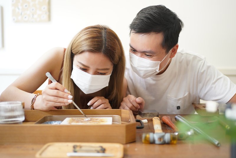 Minifeast 手作对戒  婚戒DIY 双人 纪念 - 金工/饰品 - 纯银 