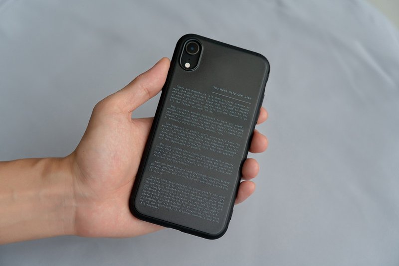 可定制 黑色简约英文情侣iPhone16手机壳 全包磨砂质感软壳 B版 - 手机壳/手机套 - 其他材质 黑色