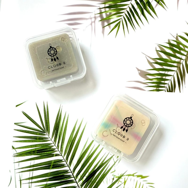 CLOUD 9 洁颜皂-旅行版 附透明皂盒 - 肥皂/手工皂 - 植物．花 多色