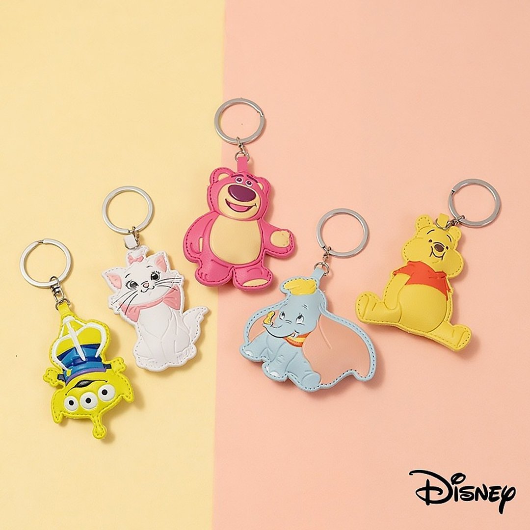 【疗愈小物】迪士尼 Disney 立体Q萌鼓鼓皮革钥匙圈 钥匙扣 吊饰 - 钥匙链/钥匙包 - 其他材质 