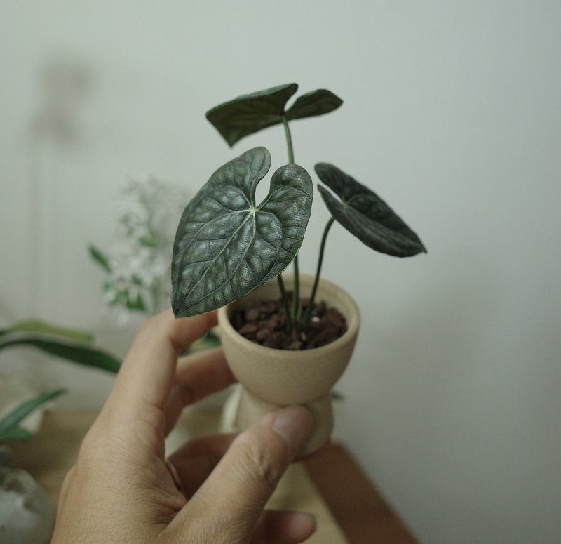 奢华火鹤盆栽 绝版作品 仅此一件 - 摆饰 - 真皮 