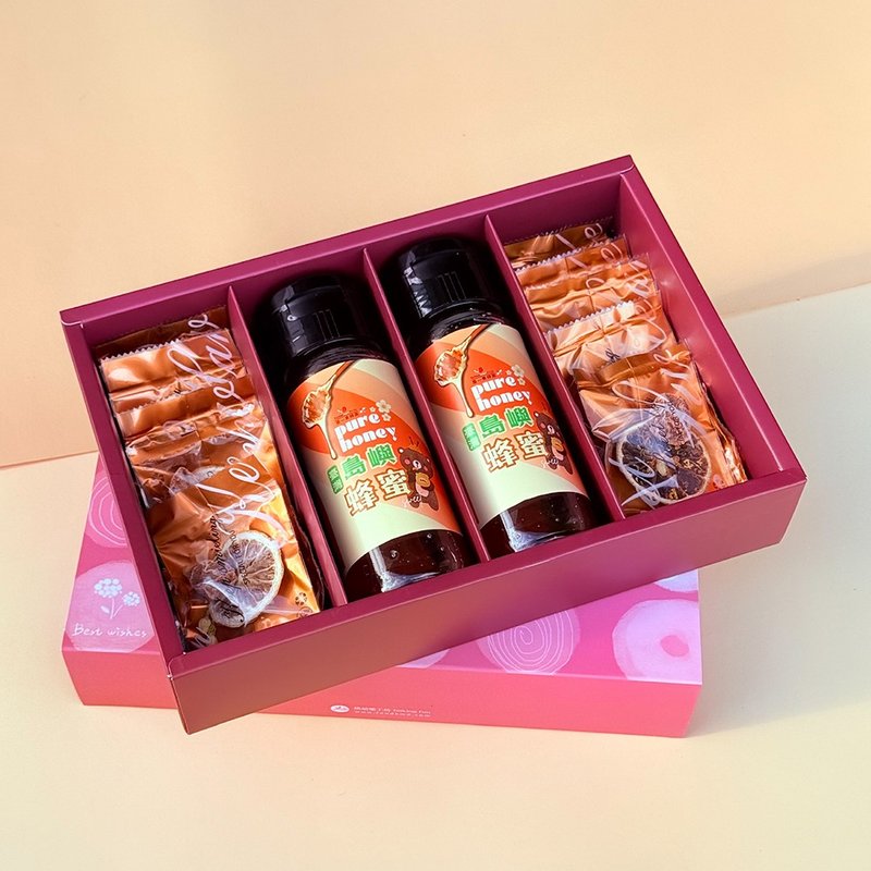 【台一养蜂园】甜蜜花园礼盒(龙眼蜜、蜂蜜醋、桂花花果、茉莉花) - 蜂蜜/黑糖 - 其他材质 
