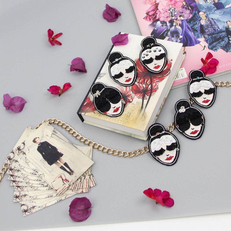 【时尚女伶】浅金安全锁别针 - 胸针 - 其他材质 黑色