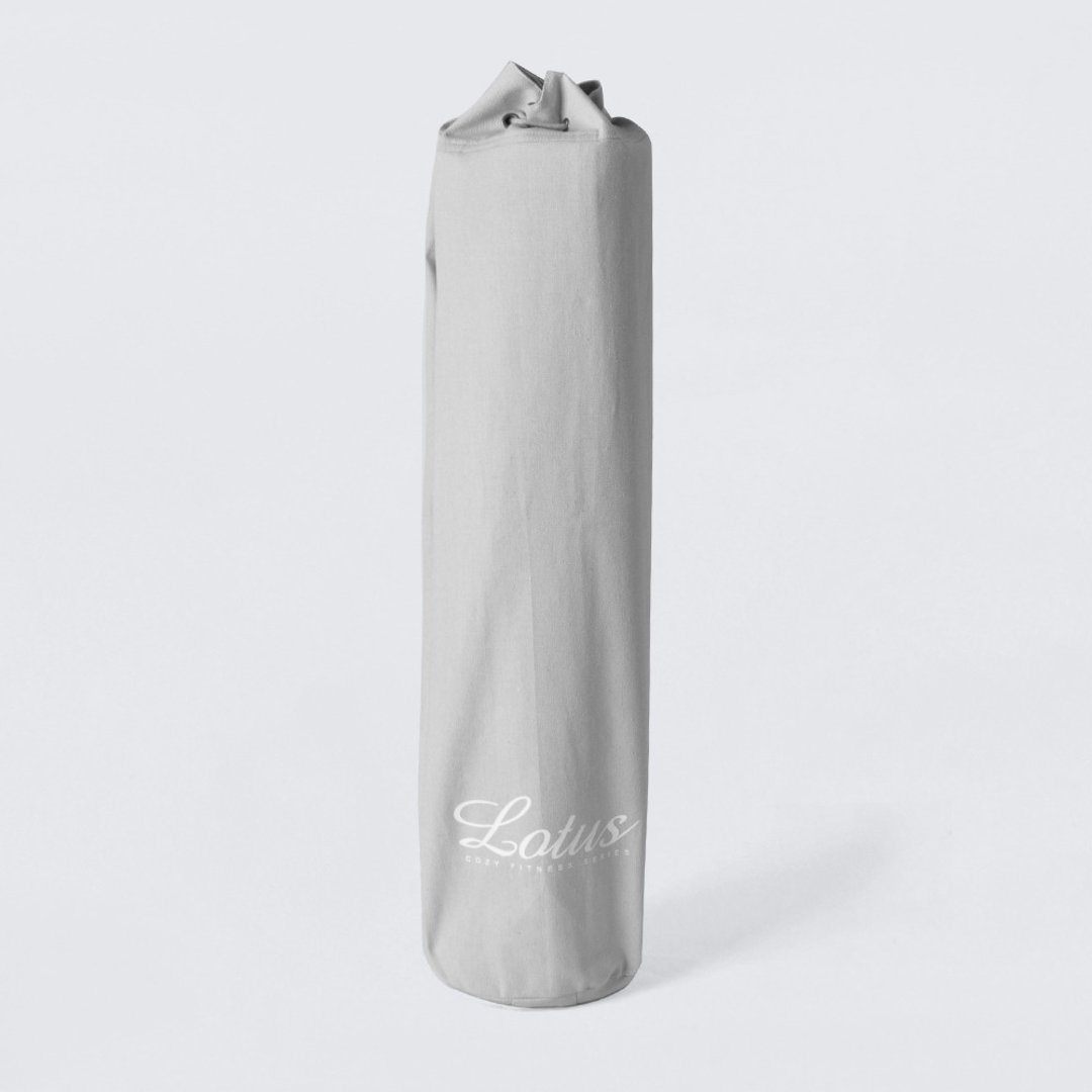 【LOTUS】可调式束口瑜珈垫收纳背袋Yoga Bag - 运动配件 - 棉 银色