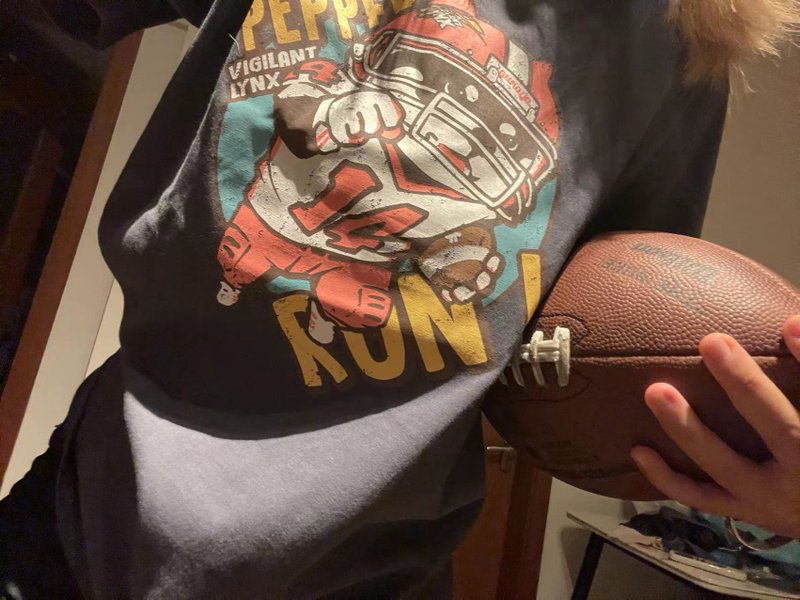 仓屋柴犬guraya狗哩狗气阿柴橄榄球T恤运动健身 - 中性连帽卫衣/T 恤 - 棉．麻 