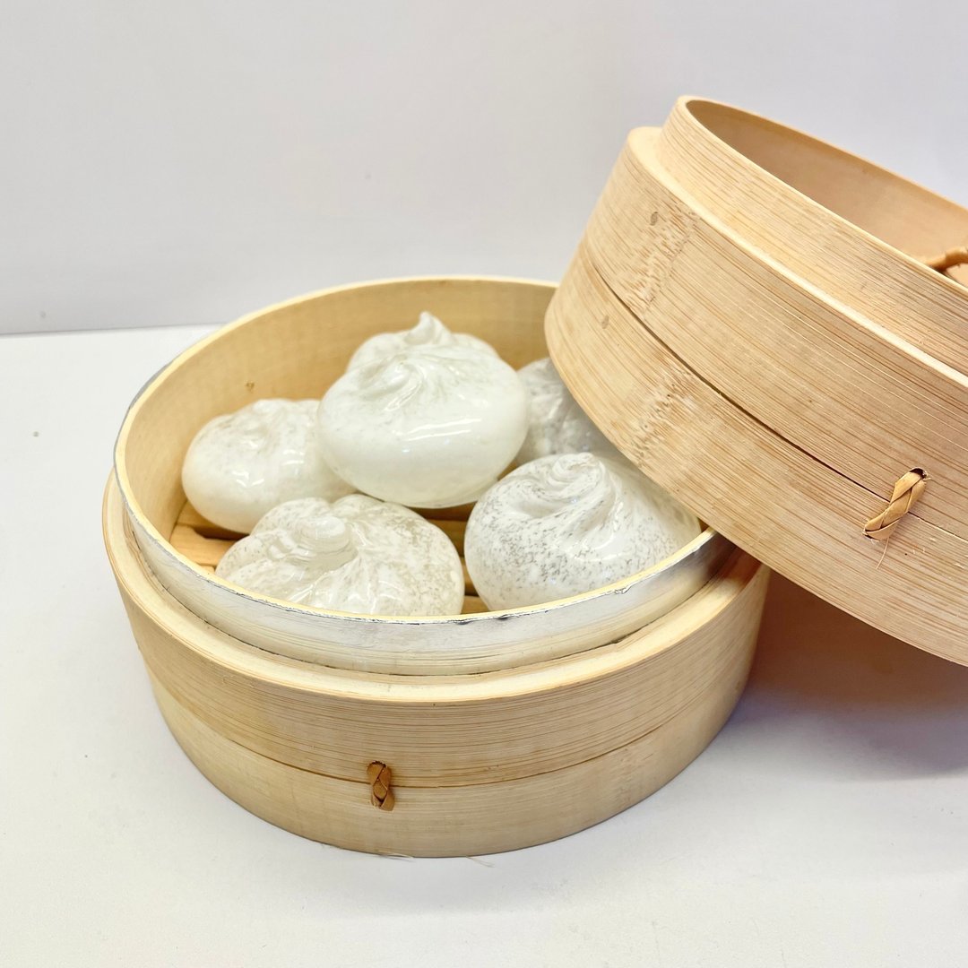 包你没汤 /组  台湾玻璃艺术 手工玻璃摆饰 - 玩偶/公仔 - 玻璃 白色