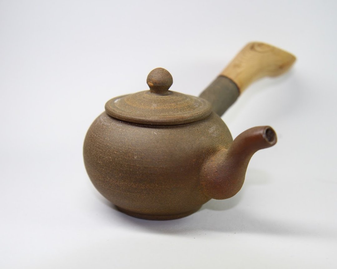 藏菁ㅣ电烧 木制把手 手作壶 - 茶具/茶杯 - 陶 