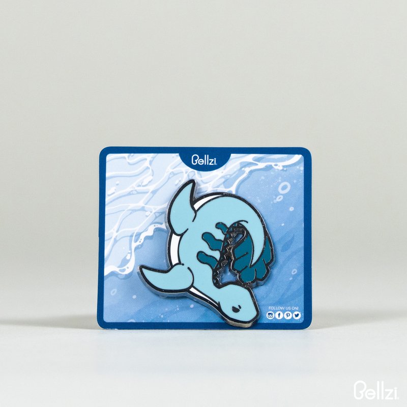 Bellzi | Nessi - Dive 尼斯湖水怪徽章-潜水 - 徽章/别针 - 珐琅 蓝色