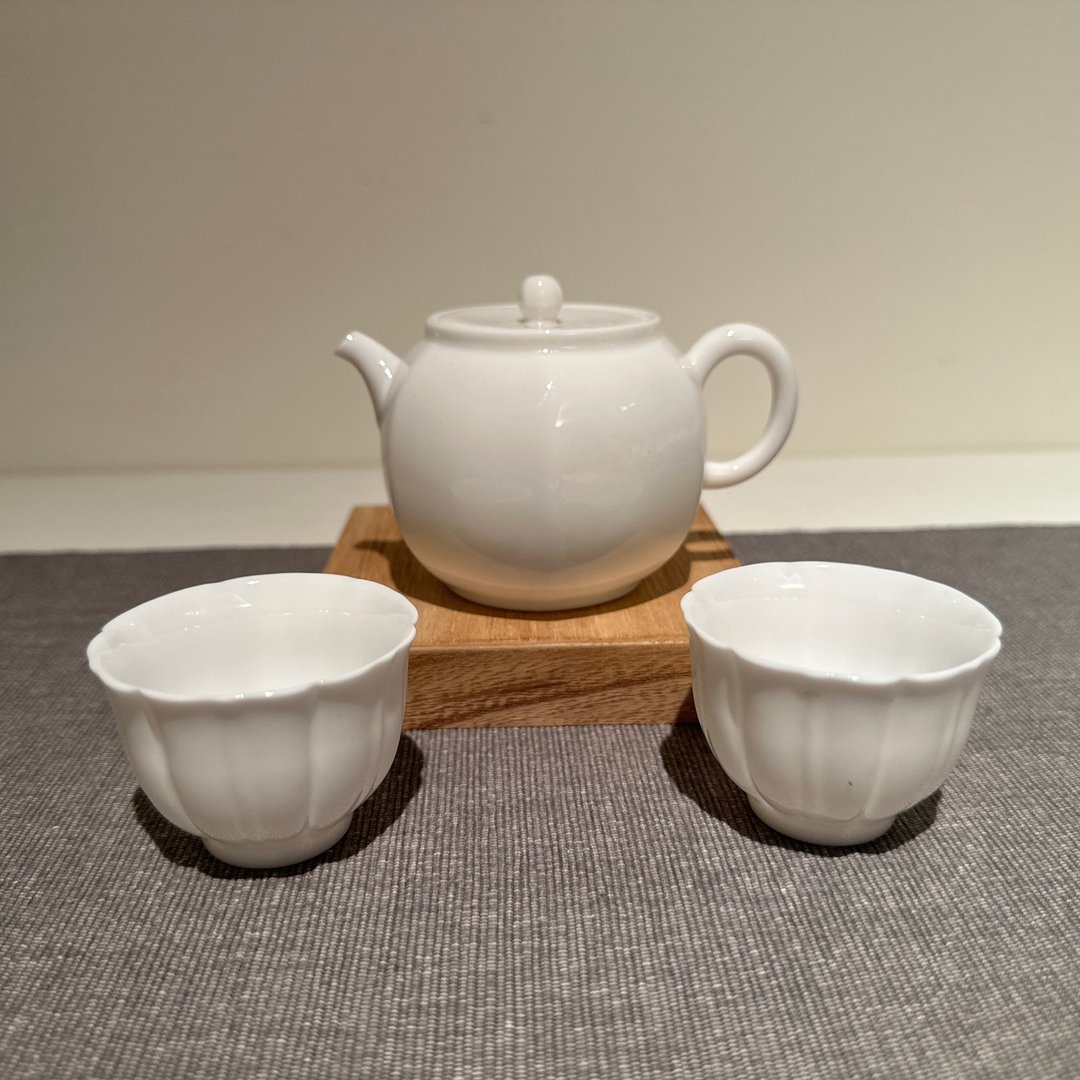 【瓷】满福润瓷壶(一壶二杯)精致泡茶壶 - 茶具/茶杯 - 其他材质 白色