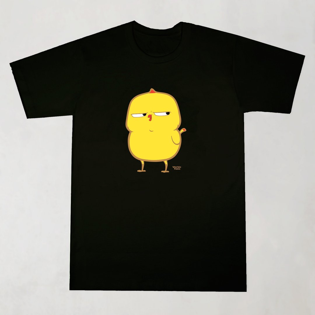 Warbie T-shirt combed cotton (Black) - 中性连帽卫衣/T 恤 - 棉 黑色