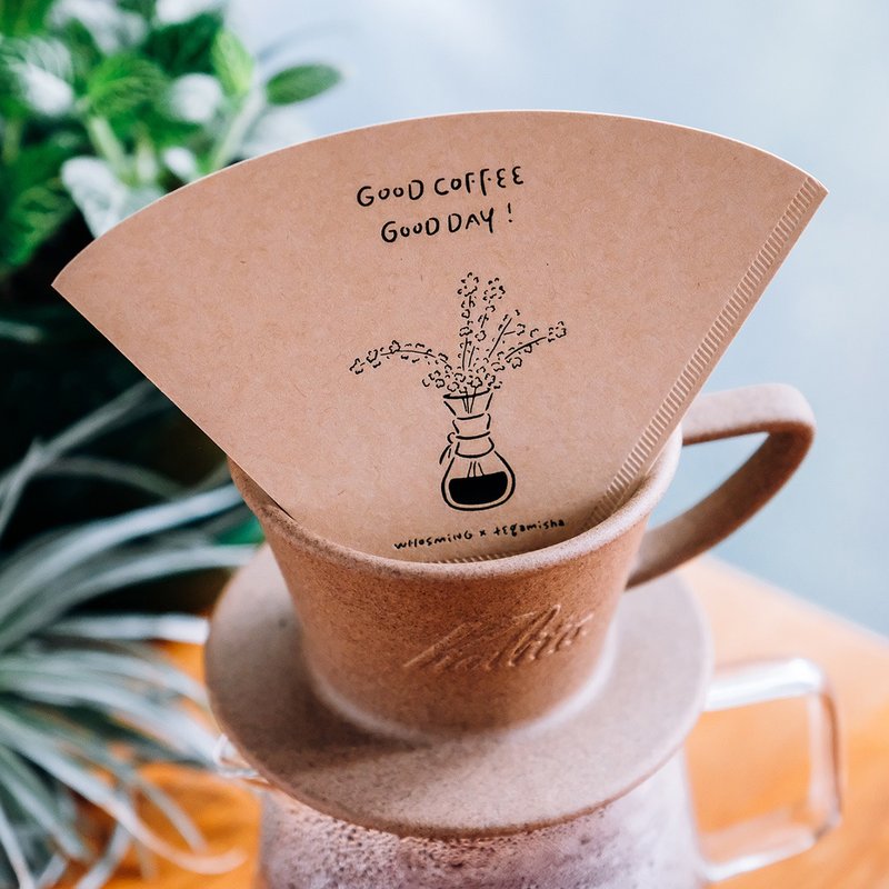 WHOSMiNG × 手纸社 - 滤纸卡片 GOOD COFFEE GOOD DAY - 卡片/明信片 - 纸 白色