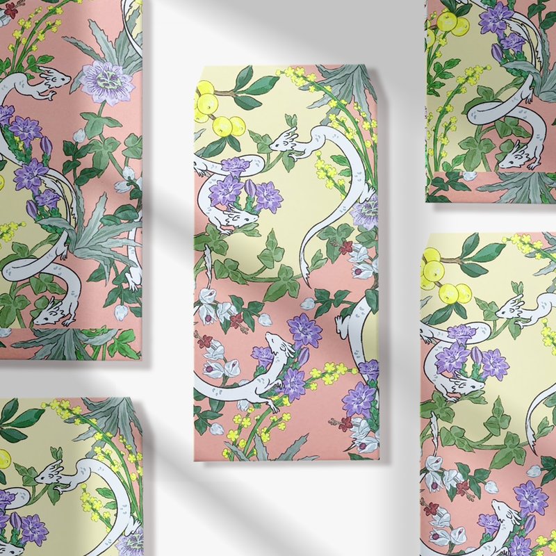 龙年红包袋 | 好事龙花生红包袋 4入 - 红包/春联 - 纸 粉红色