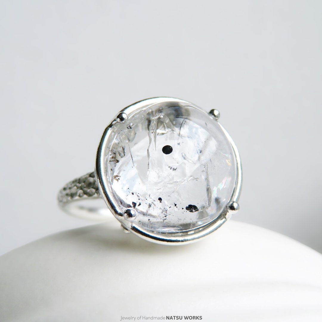 含水石英 戒指 / Enhydro Quartz Ring 285 - 戒指 - 宝石 透明