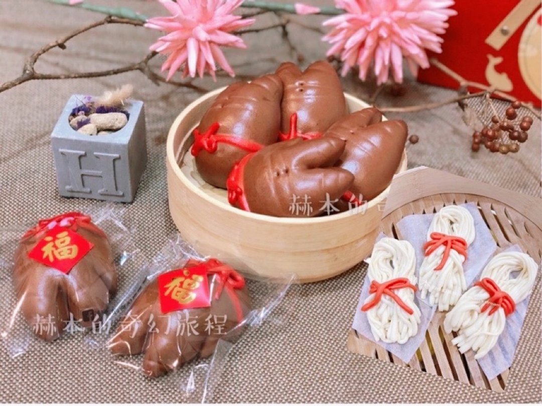 祈福添寿 润年 猪脚造型馒头/面线馒头 - 其他 - 新鲜食材 多色