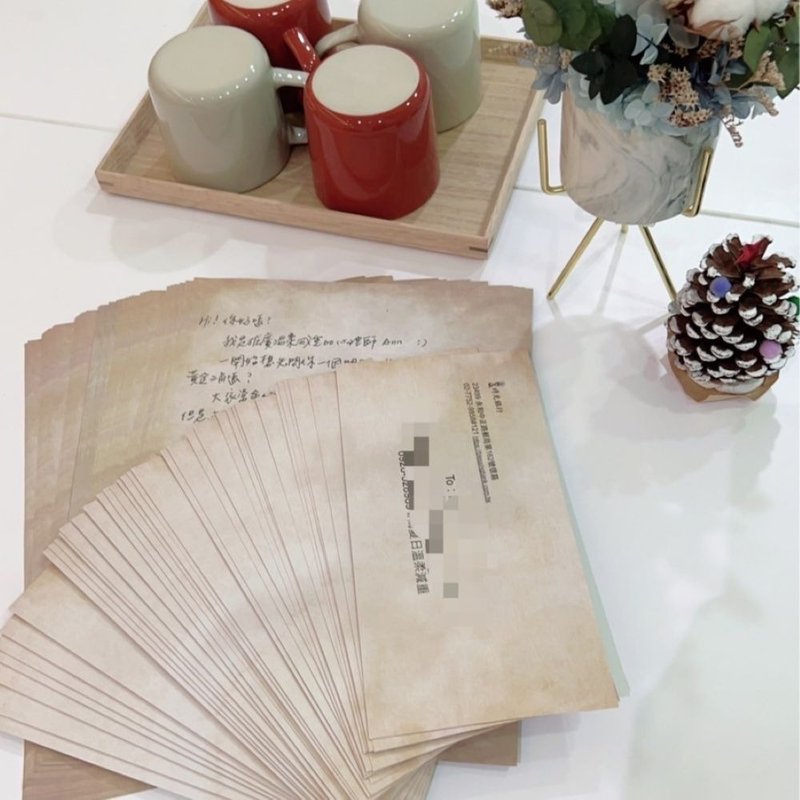 手写信-为自己温柔减重 - 信封/信纸 - 纸 卡其色