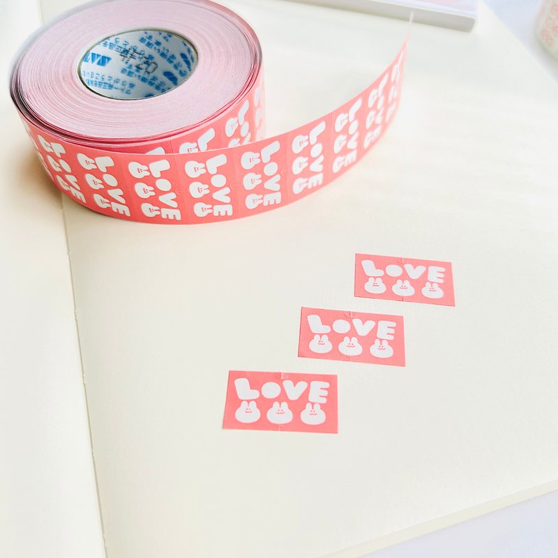 LOVE兔子 标签贴纸 - 贴纸 - 纸 