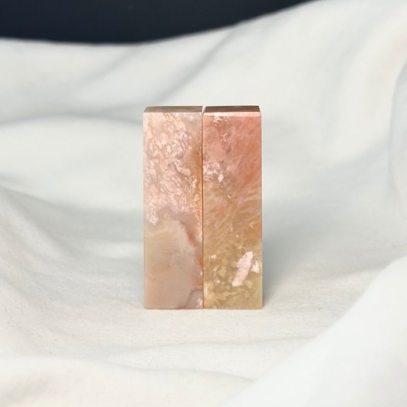 爱你一万年 / 宝泥斋定制结婚/情人对章 - 精品老挝石 - 印章/印台 - 石头 粉红色