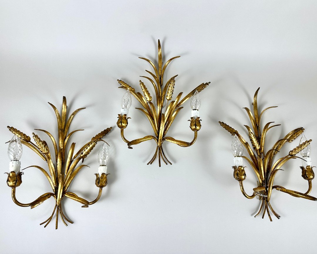 意大利装饰艺术风格壁灯 Wheat Sheaf Design Florence 3 号套装 - 灯具/灯饰 - 其他金属 金色