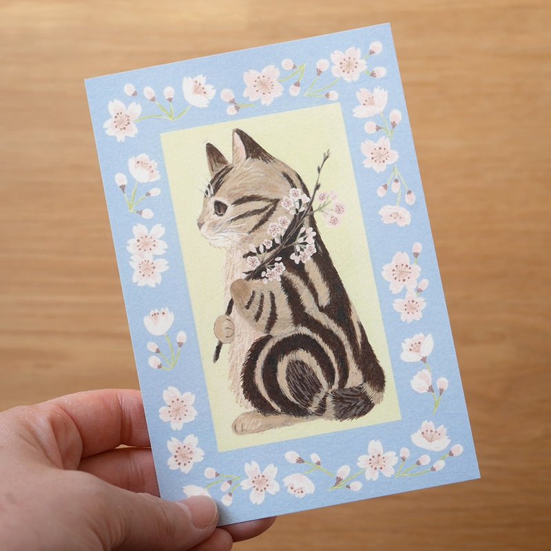 明信片 绘本中的猫 #16 美短 - 卡片/明信片 - 纸 