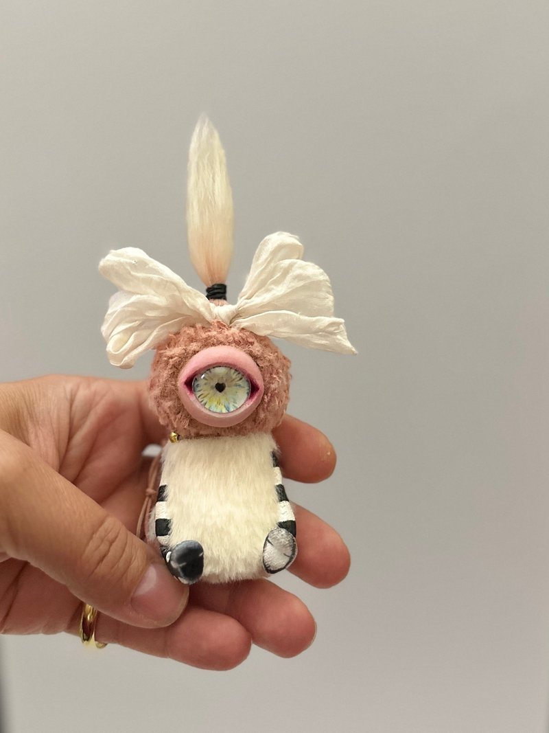 可爱的 ooak 毛绒艺术家怪物，小独眼巨人 - 婴儿_定制！ - 玩偶/公仔 - 其他材质 白色