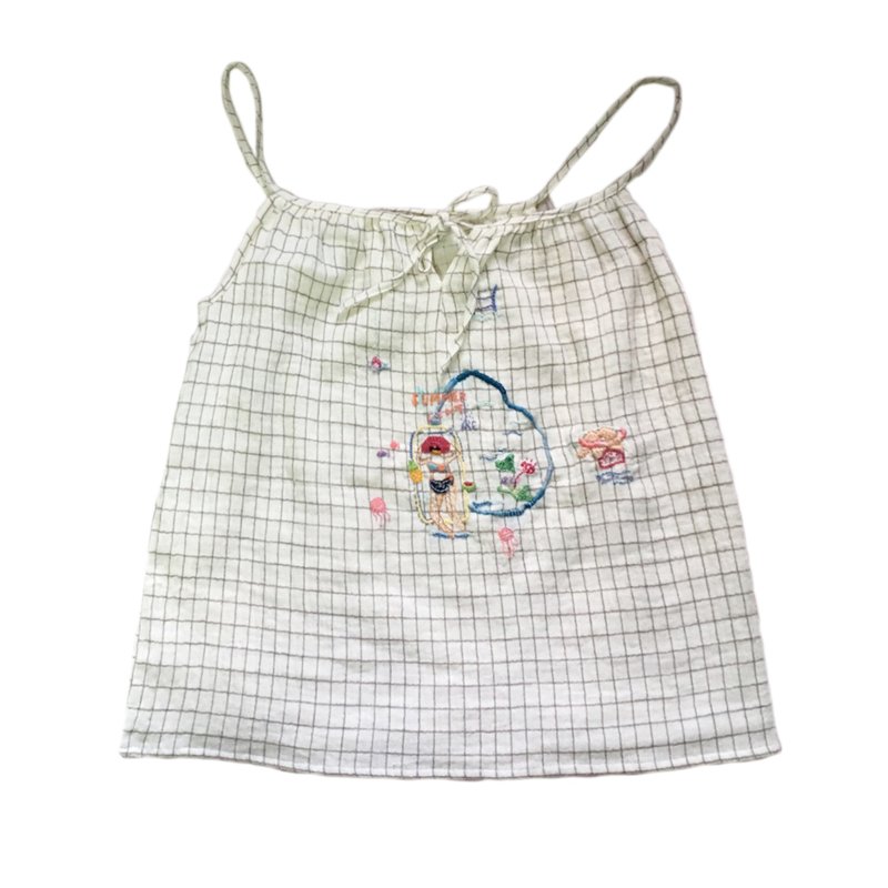 Summer with me embroidery - 女装上衣 - 棉．麻 