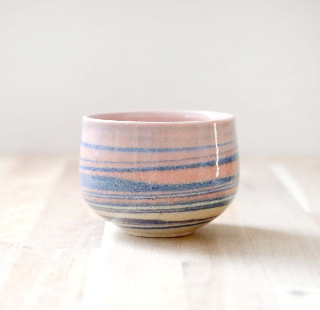 揉好的茶杯 早晨的天空 1 - 茶具/茶杯 - 陶 粉红色