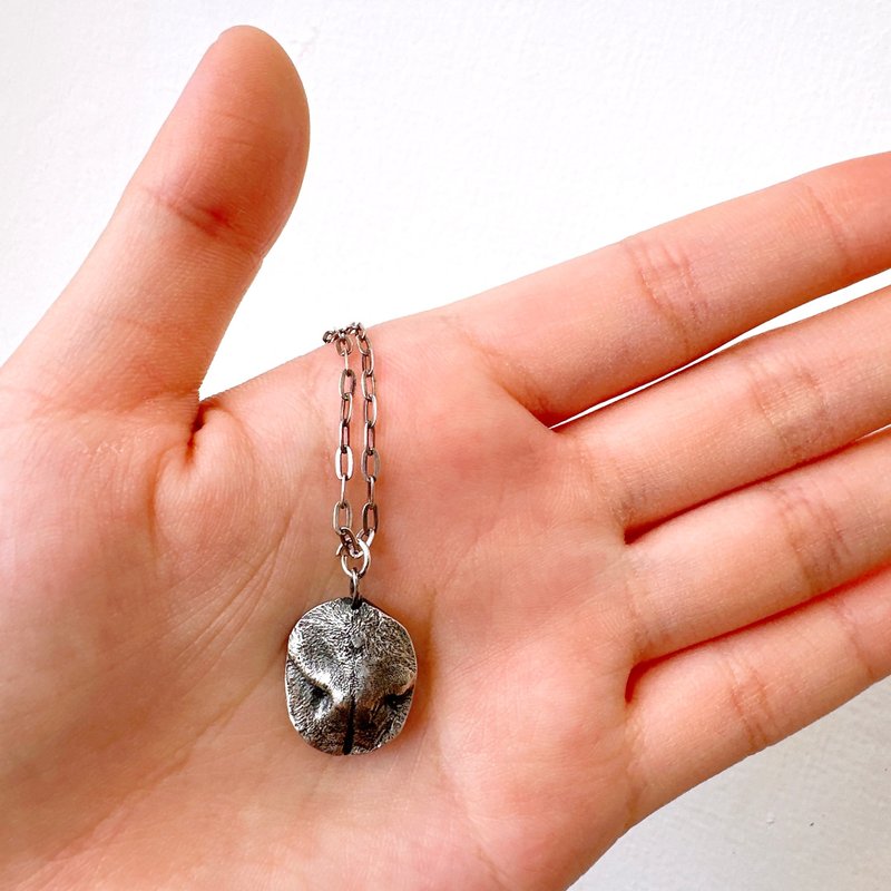 宠物纪念饰品制作/毛孩鼻纹拓印及毛球项链 - 金工/饰品 - 纯银 