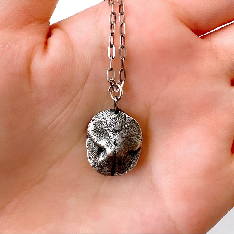 宠物纪念饰品制作/毛孩鼻纹拓印及毛球项链 - 金工/饰品 - 纯银 