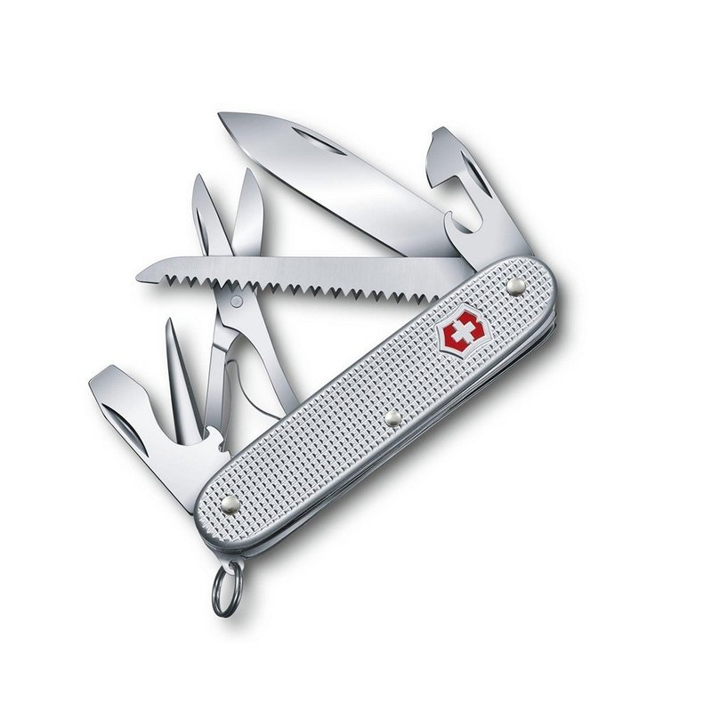 VICTORINOX 瑞士维氏 瑞士刀 Farmer X Alox 铝合金 0.8271.26 - 露营用品 - 不锈钢 银色